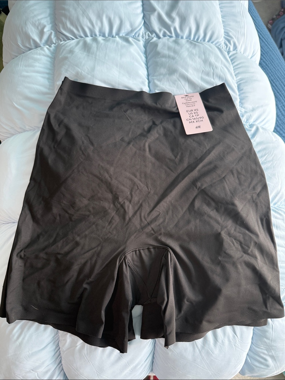 H&M Black High-Rise Seamless Bike Shorts